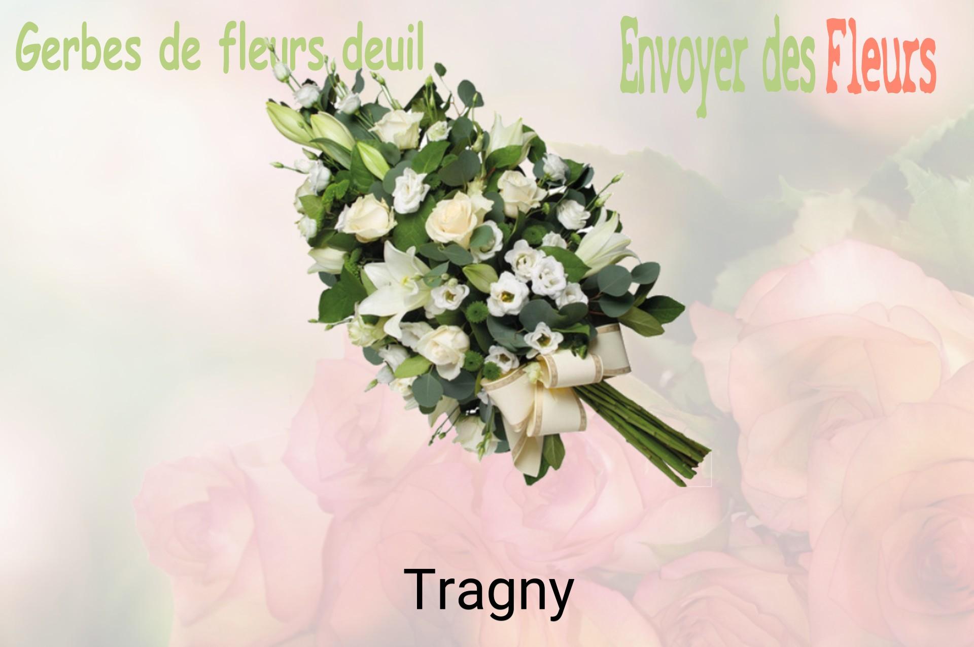 Gerbe de fleurs de deuil livrée à Tragny
